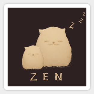 2 zen cat Sticker